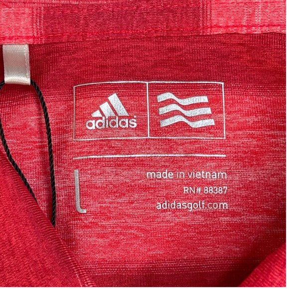 Adidas Striped Short Sleeve Polo Shirt NWT Sz L - Picture 6 of 10